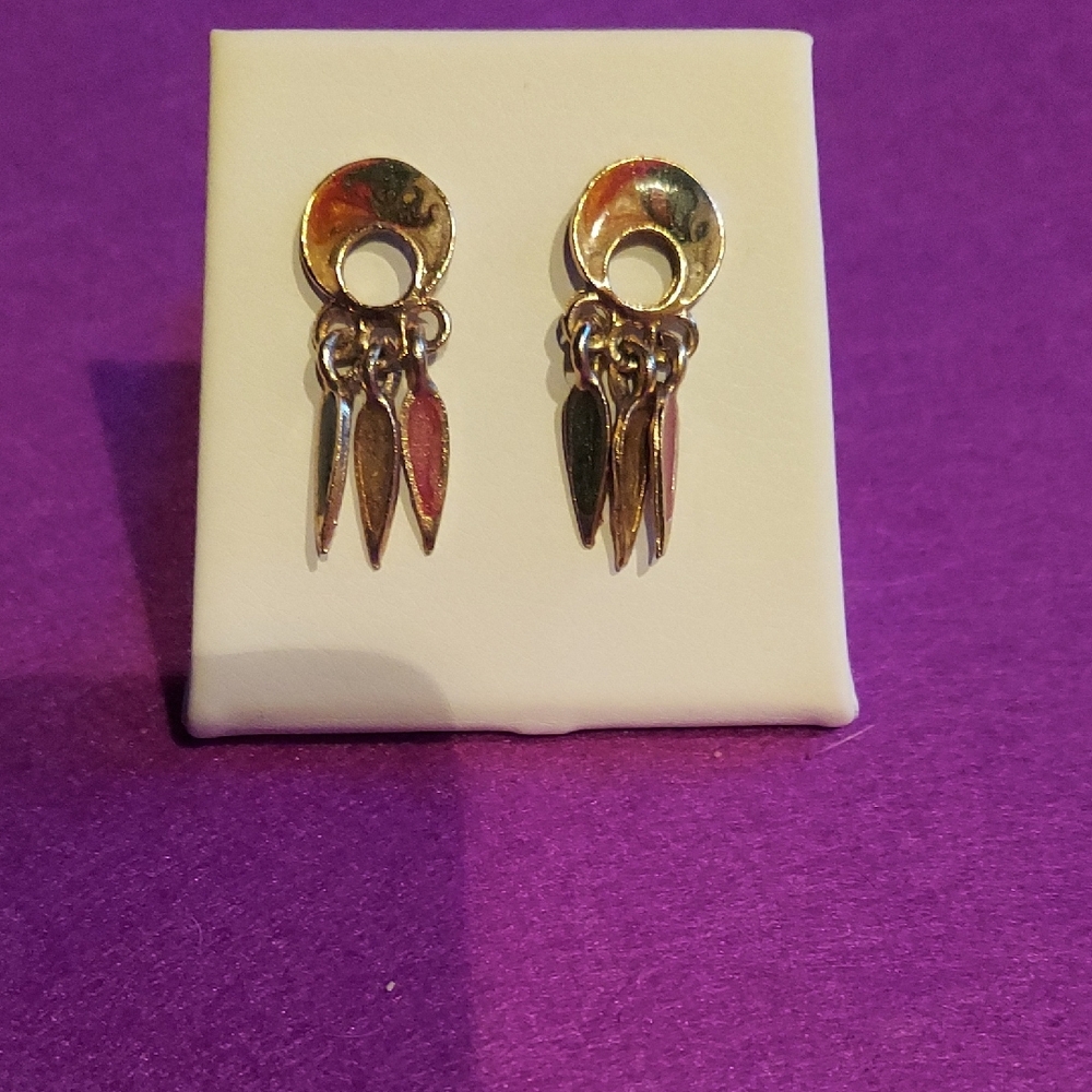 Elegant Goldtone Dangle Earrings